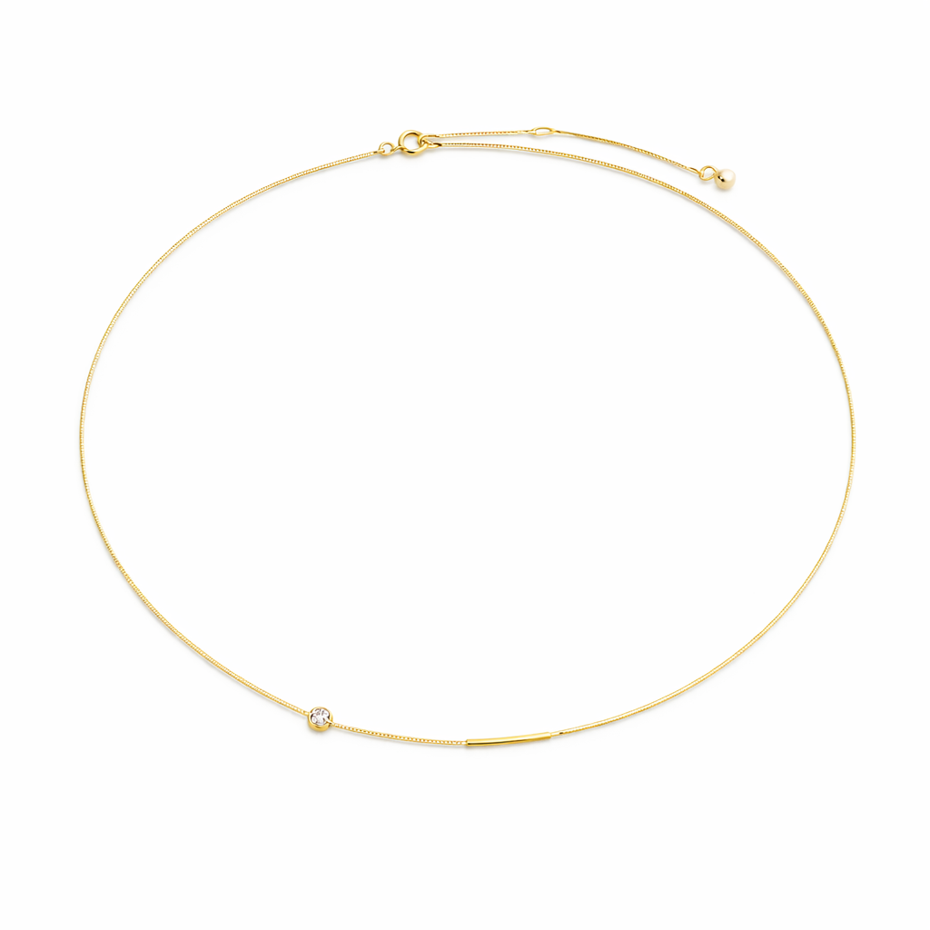 Delicate Chain with Zirconia Charm