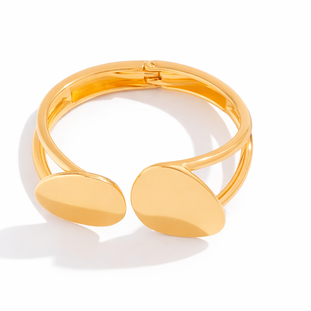 Double Teardrop Cuff Bracelet