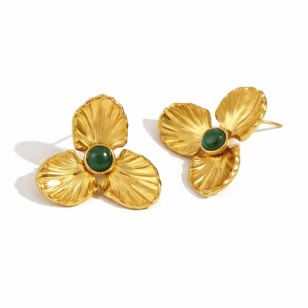 Green gold Earrings