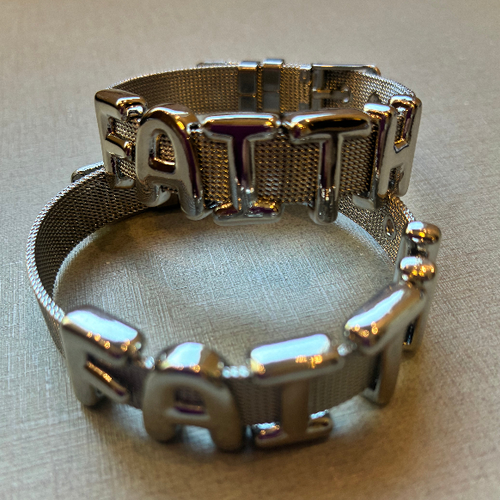 "Faith" Silver Bracelet