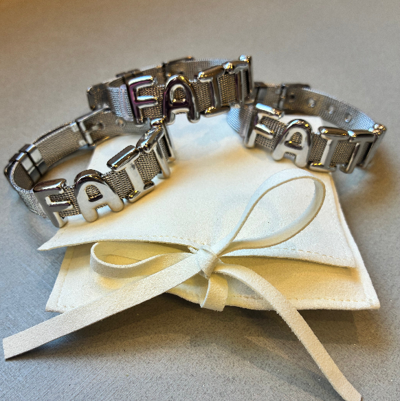 "Faith" Silver Bracelet