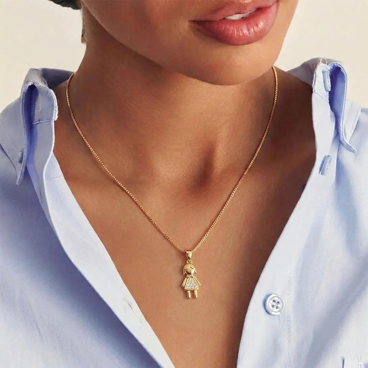 Girl CZ Pendant