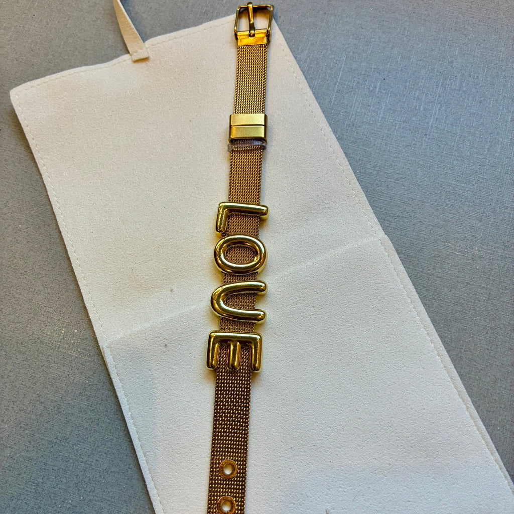 "Love" Gold Bracelet