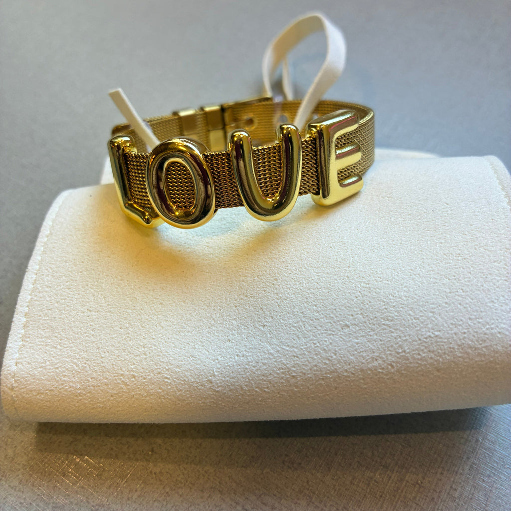 "Love" Gold Bracelet