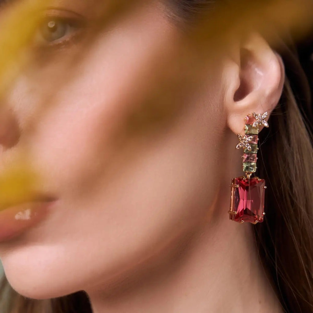 Pink Garden Earrings