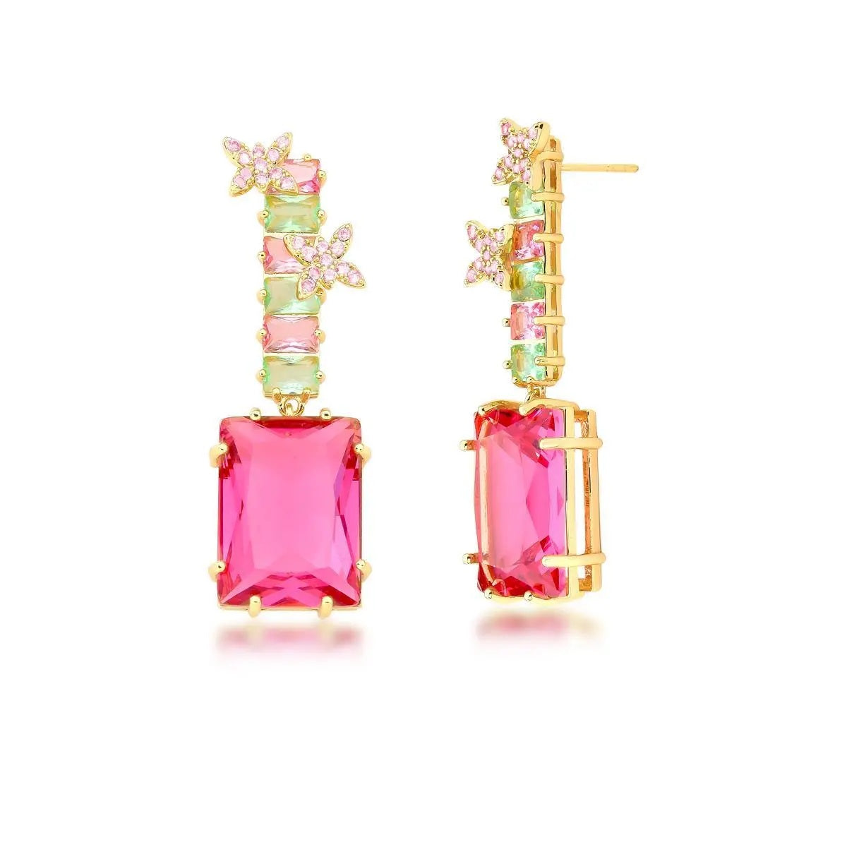 Pink Garden Earrings