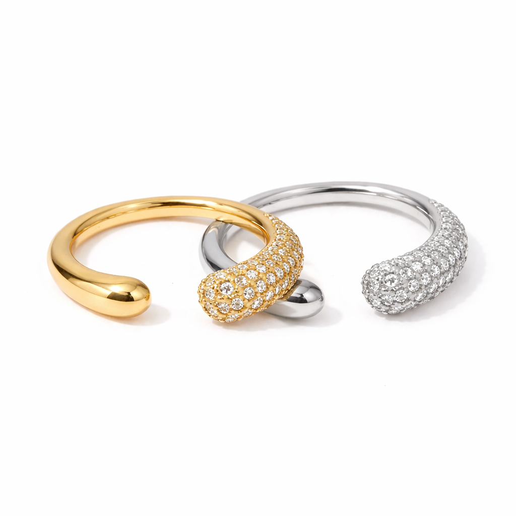 Gold or Silver Open rings