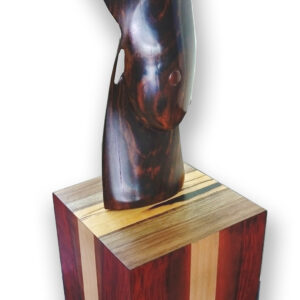 "Mi pasión" Escultura en madera del artista Aure Cruz Sánchez.